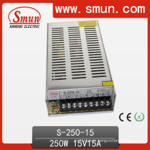 250W 15VDC Single Output Power Supply with CE RoHS